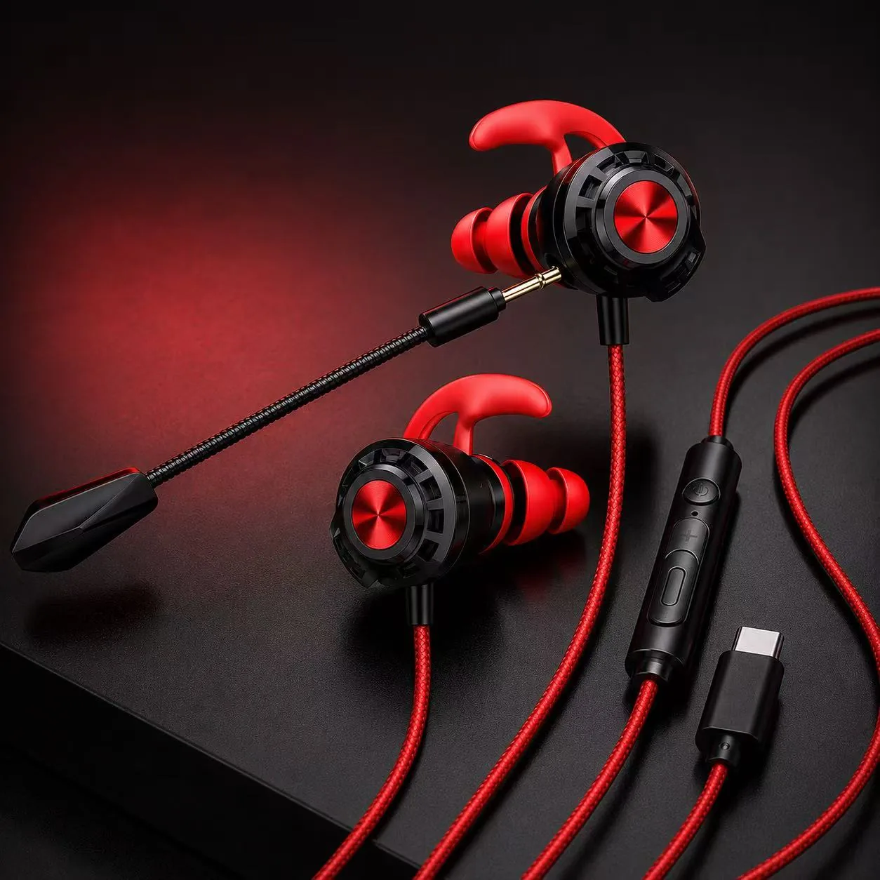 Metal Faceplate Gaming Earbuds